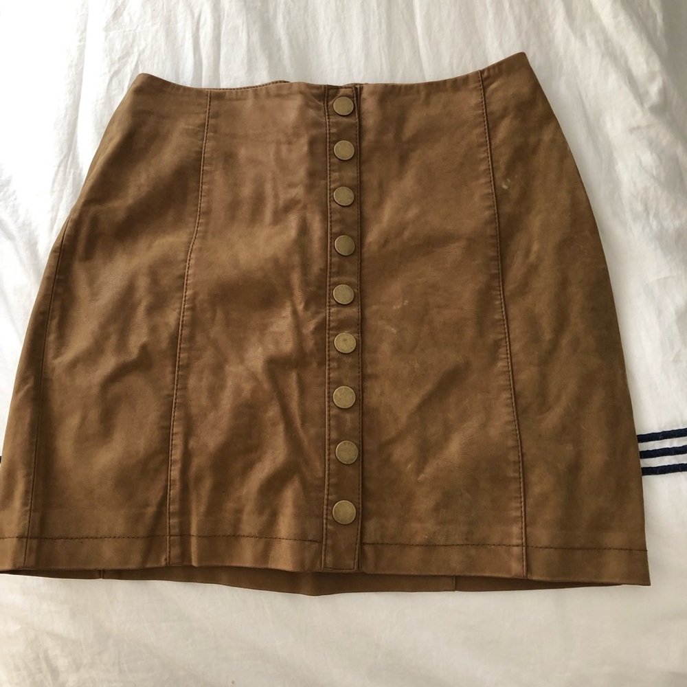 Suede skirt